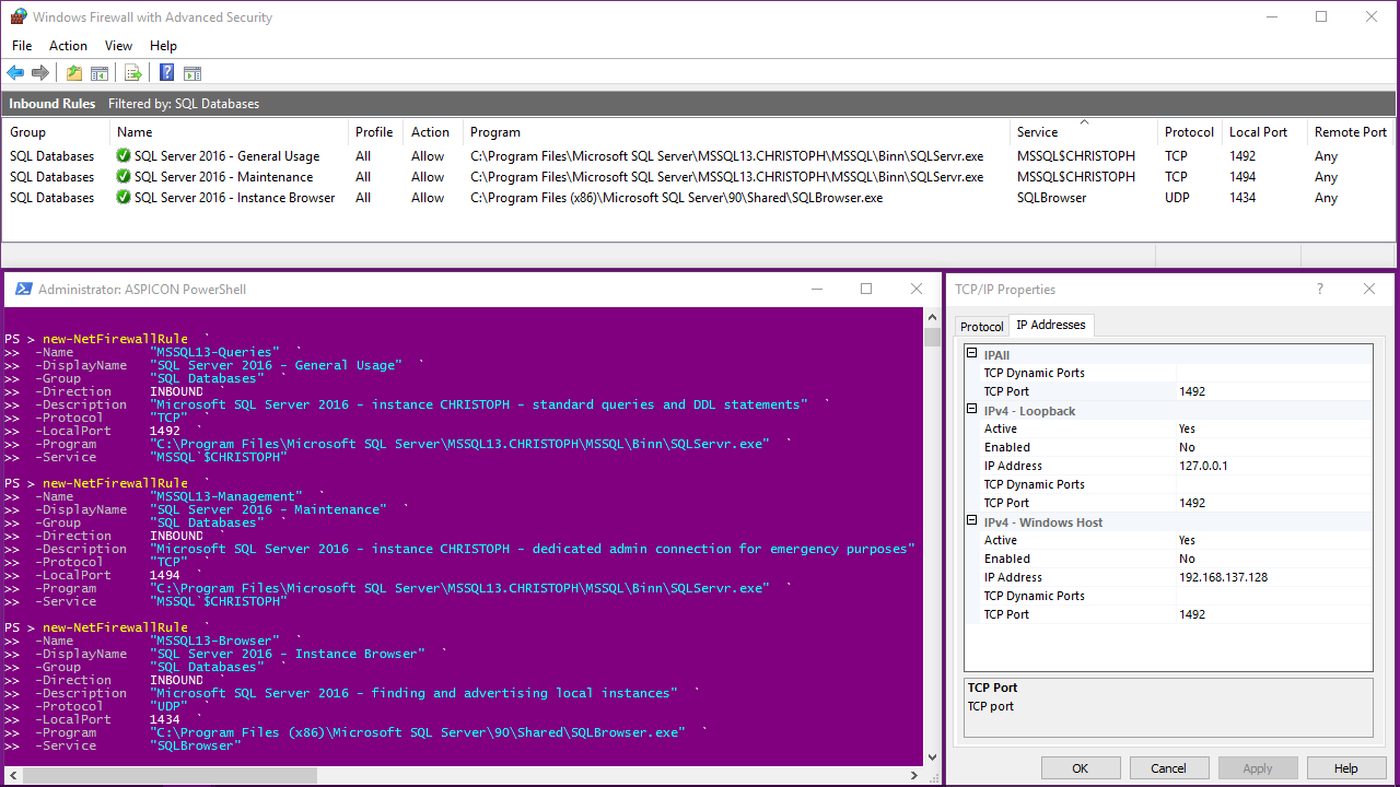 Windows Defender Firewall Regeln