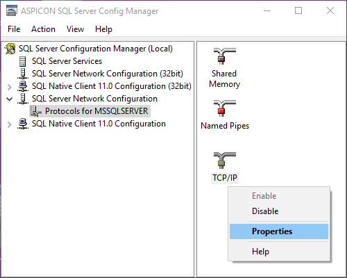 SQL Server Config Manager