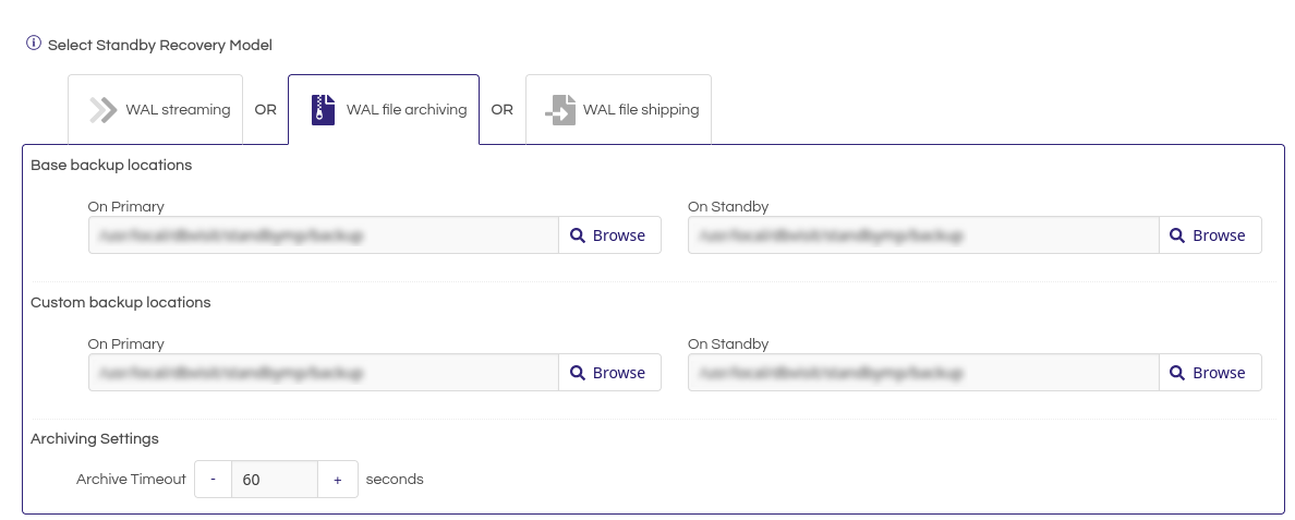 Dbvisit Standby MP für PostgreSQL - WAL file archiving